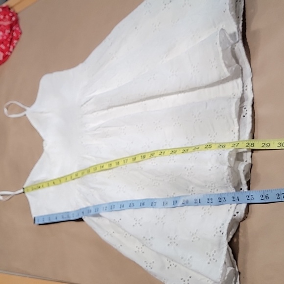 Zara Size M White Eyelet Fit & Flare Halter Mini Dress, NEW with Tag - Picture 9 of 13